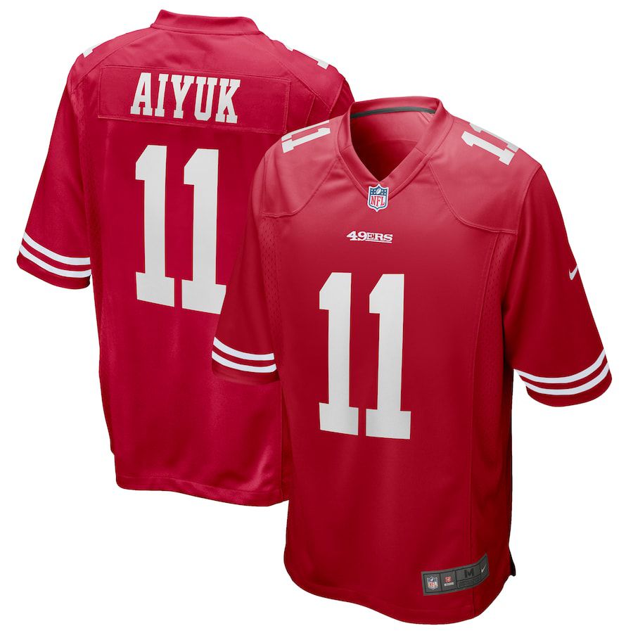 Men San Francisco 49ers #11 Brandon Aiyuk Nike Scarlet Player Game NFL Jersey